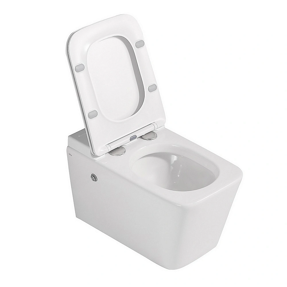 Унитаз подвесной Abber Rechteck AC1202P-AC0101P белый, с крышкой микролифт, с инсталляцией