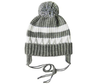 Шапка "Турин" серый/белый р.48-50