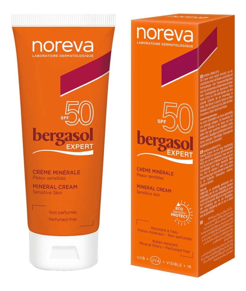 NOREVA Минеральный крем для лица и тела Bergasol Expert Mineral Cream SPF50 40 мл