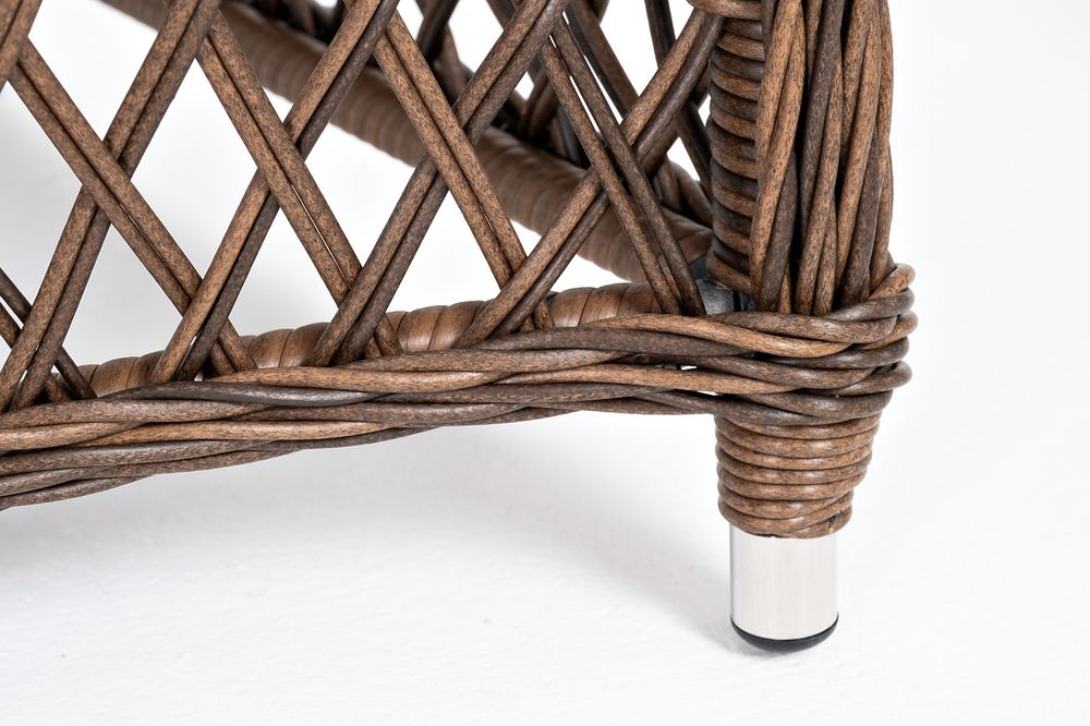 "Эспрессо-80 L" обеденная группа плетеная, цвет коричневый