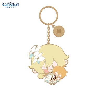 Брелок металический Chibi Character Metal Keychain Traveller Lumine 6972957486272