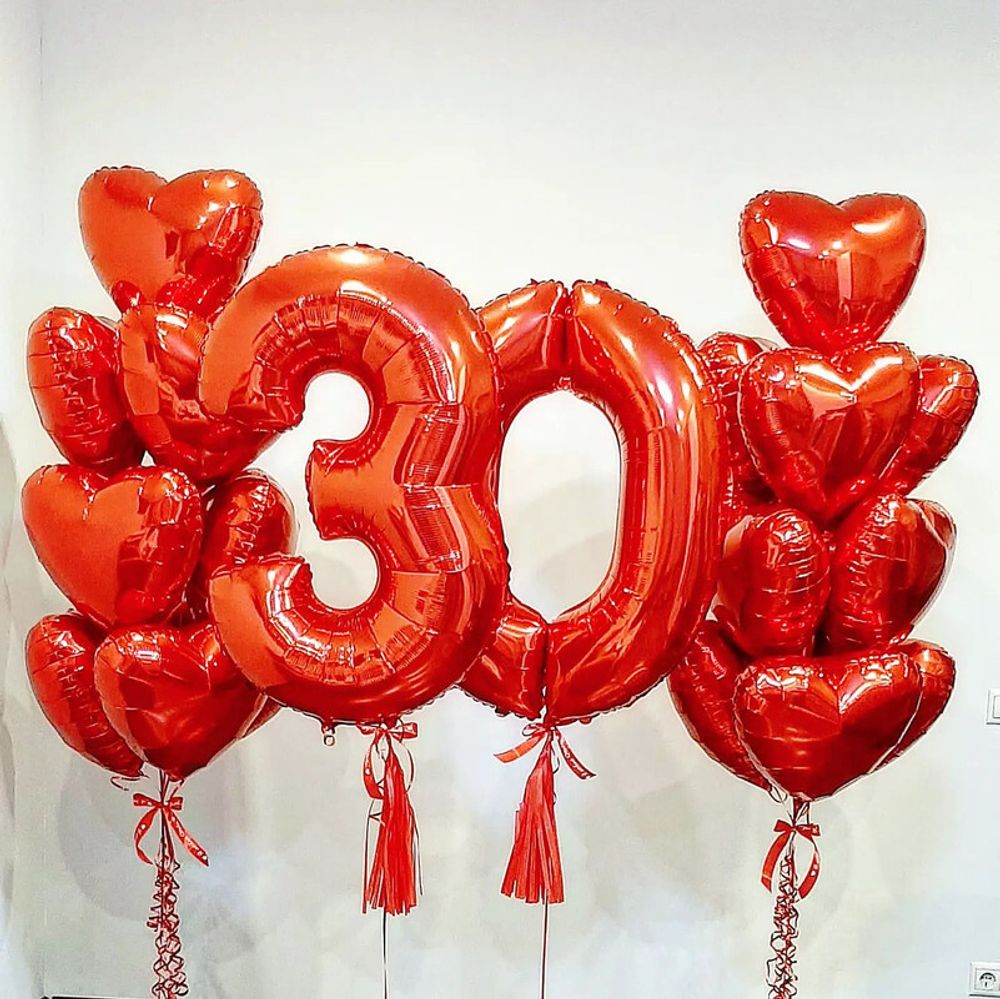 Композиция из шаров на 30 лет Любовная
