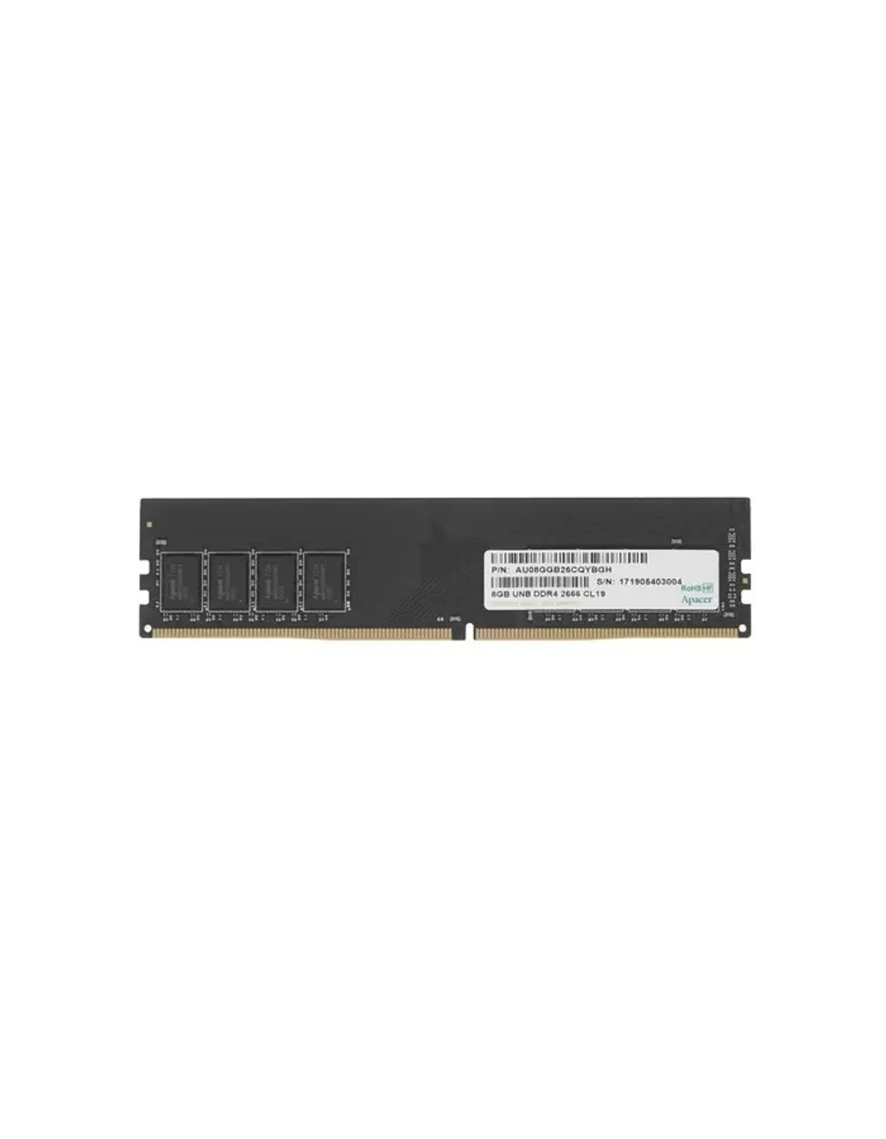 Apacer DDR4 DIMM 8GB EL.08G2V.GNH PC4-21300, 2666MHz (AU08GGB26CQYBGH) RTL/OEM