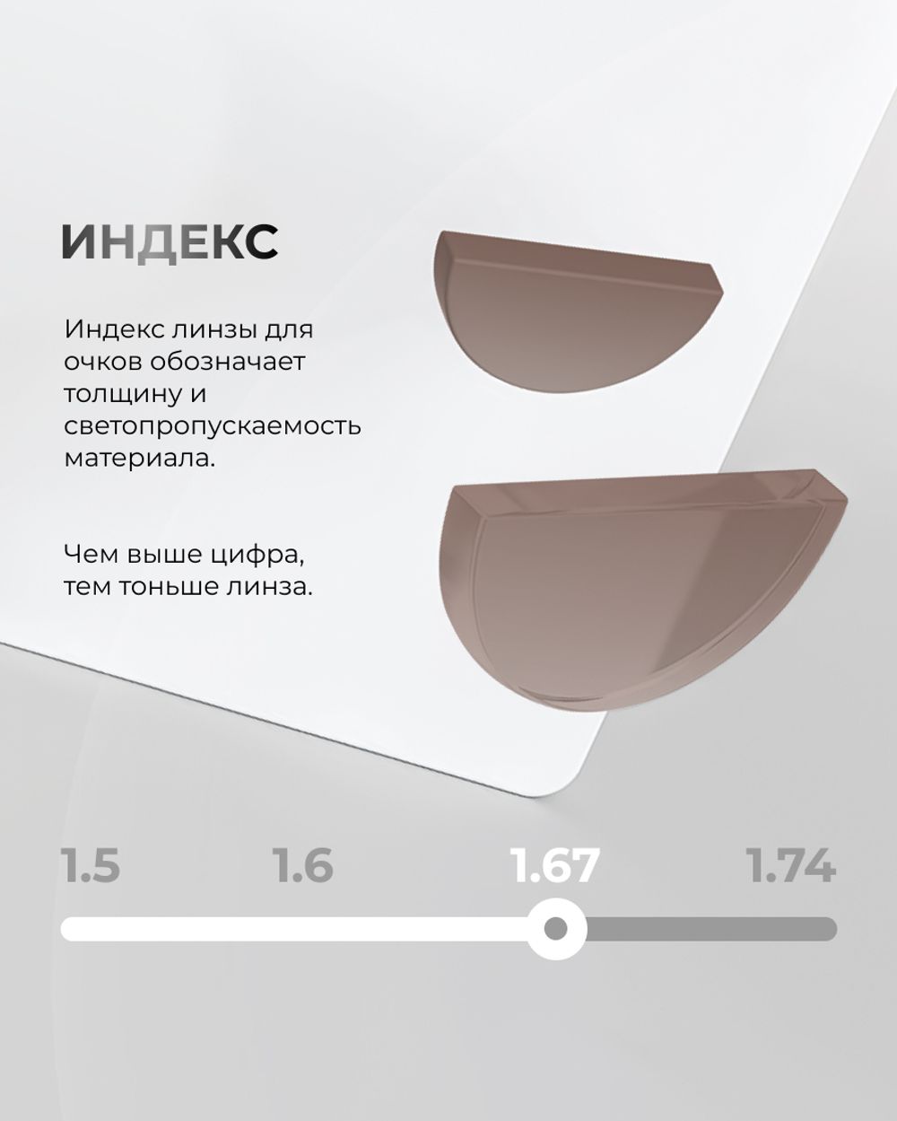 Линза фотохромная IG 1.67 Blue Light Blocker Photo Линза фотохромная IG 1.67 Blue Light Blocker Photo