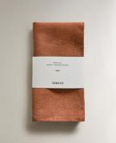 ZARA HOME САЛФЕТКИ ИЗ ЛЬНА (НАБОР ИЗ 2 ШТ.), КОРИЧНЕВЫЙ