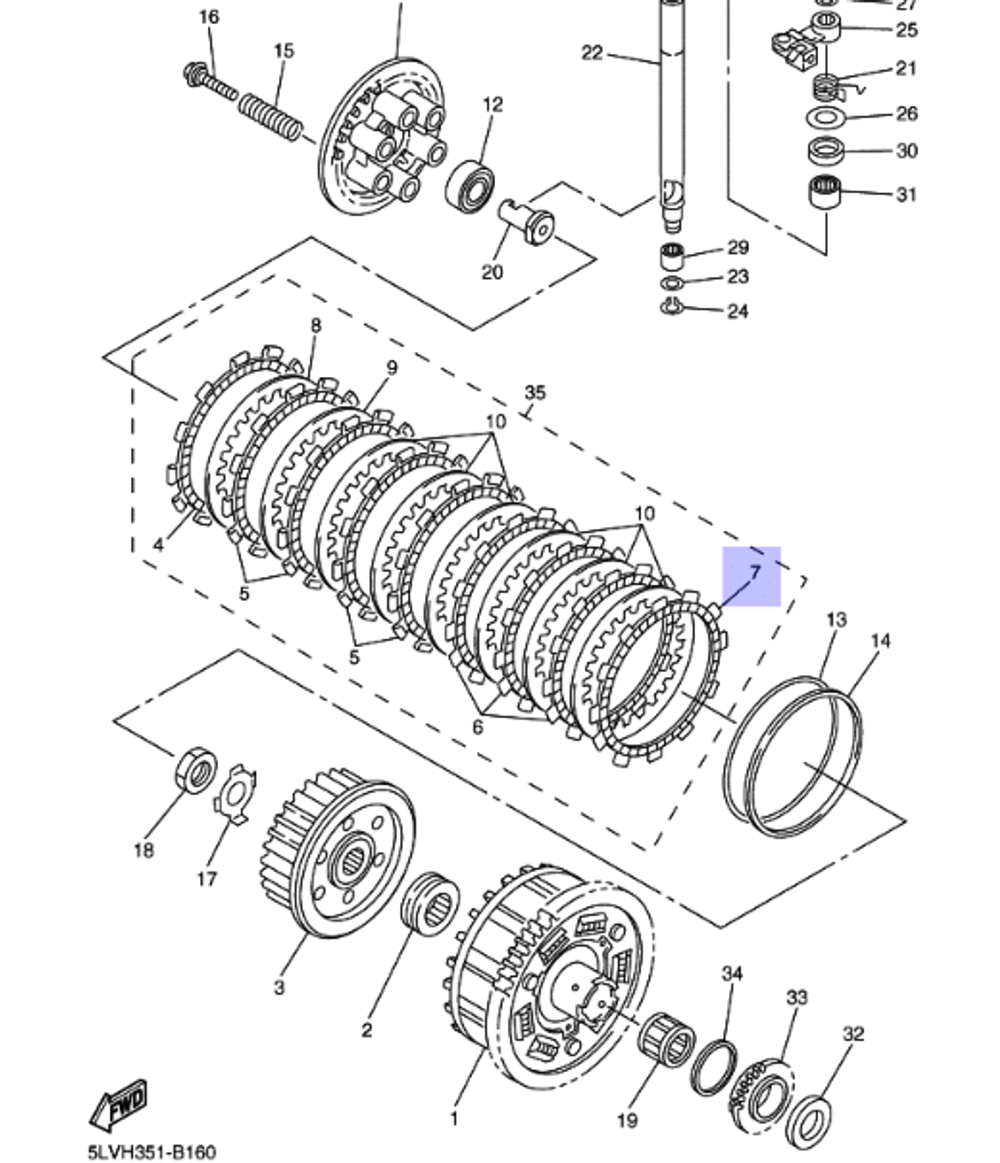 Диск сцепления 5LV163212000