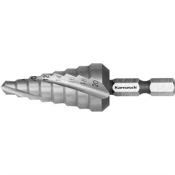 Ступенчатое сверло Ø 6-20 мм, HSS-XE, Karnasch, арт. 21.3044