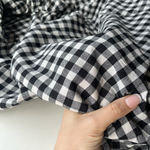 Вареный хлопок 250см. Черная клетка (1см)