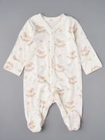 Комбинезон на кнопках "Лошадки с цветочками"