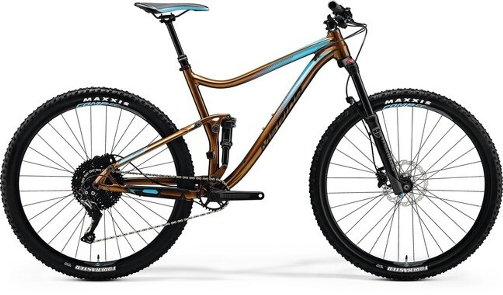 Велосипед '18 Merida One-Twenty 7.600 Колесо:27.5" Рама:M(18") Copper/Blue/Black