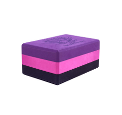 Блок для йоги трехцветный премиум в коробке