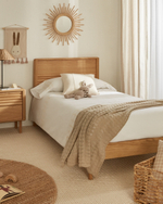 Lenon Кровать из шпона дуба для матраса 90 x 200 см