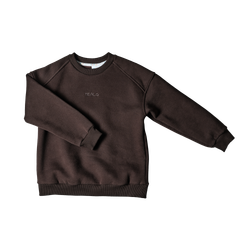 Свитшот с начёсом в стиле oversize Шоколад