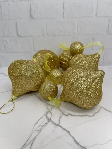 Гирлянда Праздничная 116 см., диаметр 9 см., золотая, пенопласт, Christmas DeLuxe (89417)