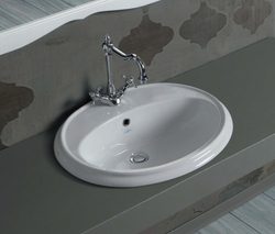 Раковина  SIMAS Arcade AR859bi*3  встроенная 61x50,5см с 3 отв. под смеситель