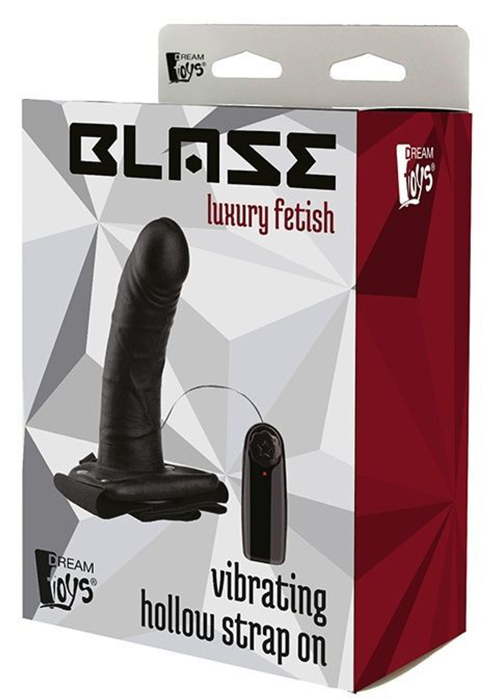 Черный полый страпон VIBRATING HOLLOW STRAP-ON с вибрацией - 16 см. (Цвет: черный)
