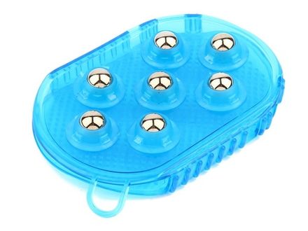 Массажёр варежка с крутящимися металлическими шариками: 1257-2