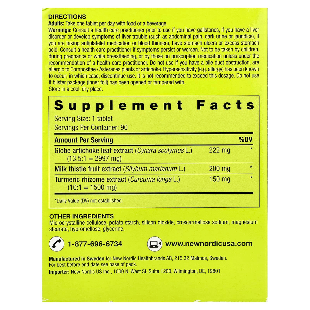 New Nordic, Active Liver ™, 90 таблеток