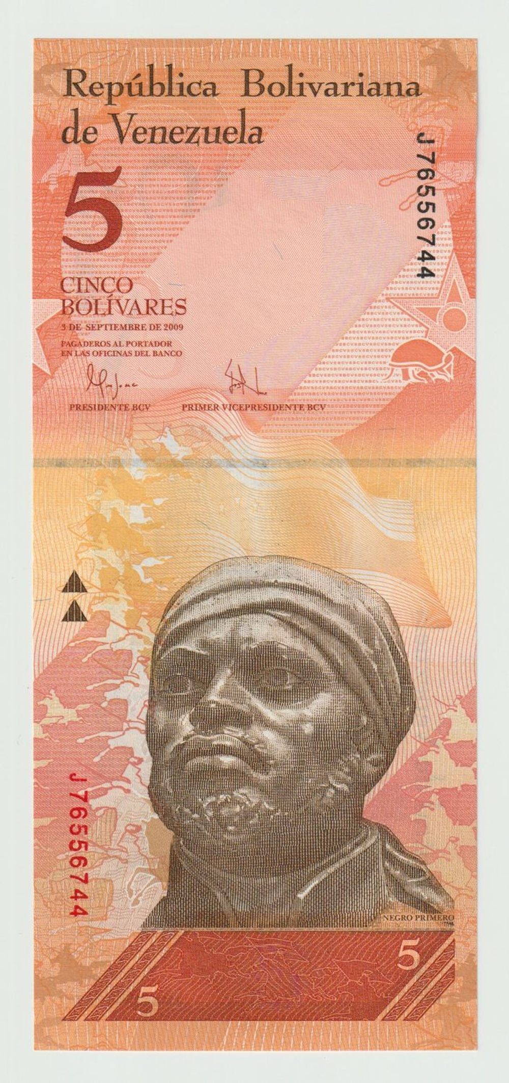 Venezuela, 5 Bolívares, 2009, UNC