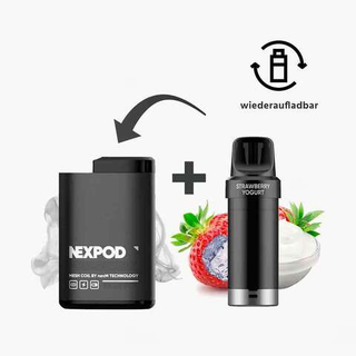 nexPOD Prefilled Pod Kit 5000 - Strawberry Yogurt (5% nic)