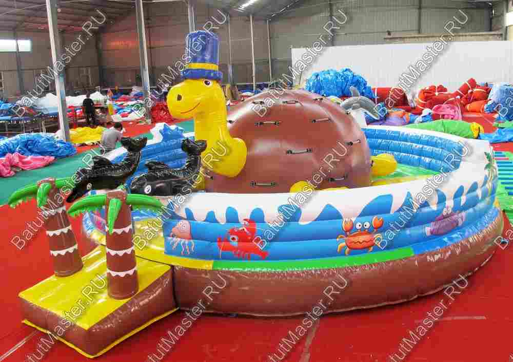 Надувной скалодром "В гостях у черепахи" 5*5*4 м