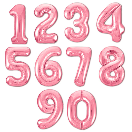 Шар "Цифра" розовая