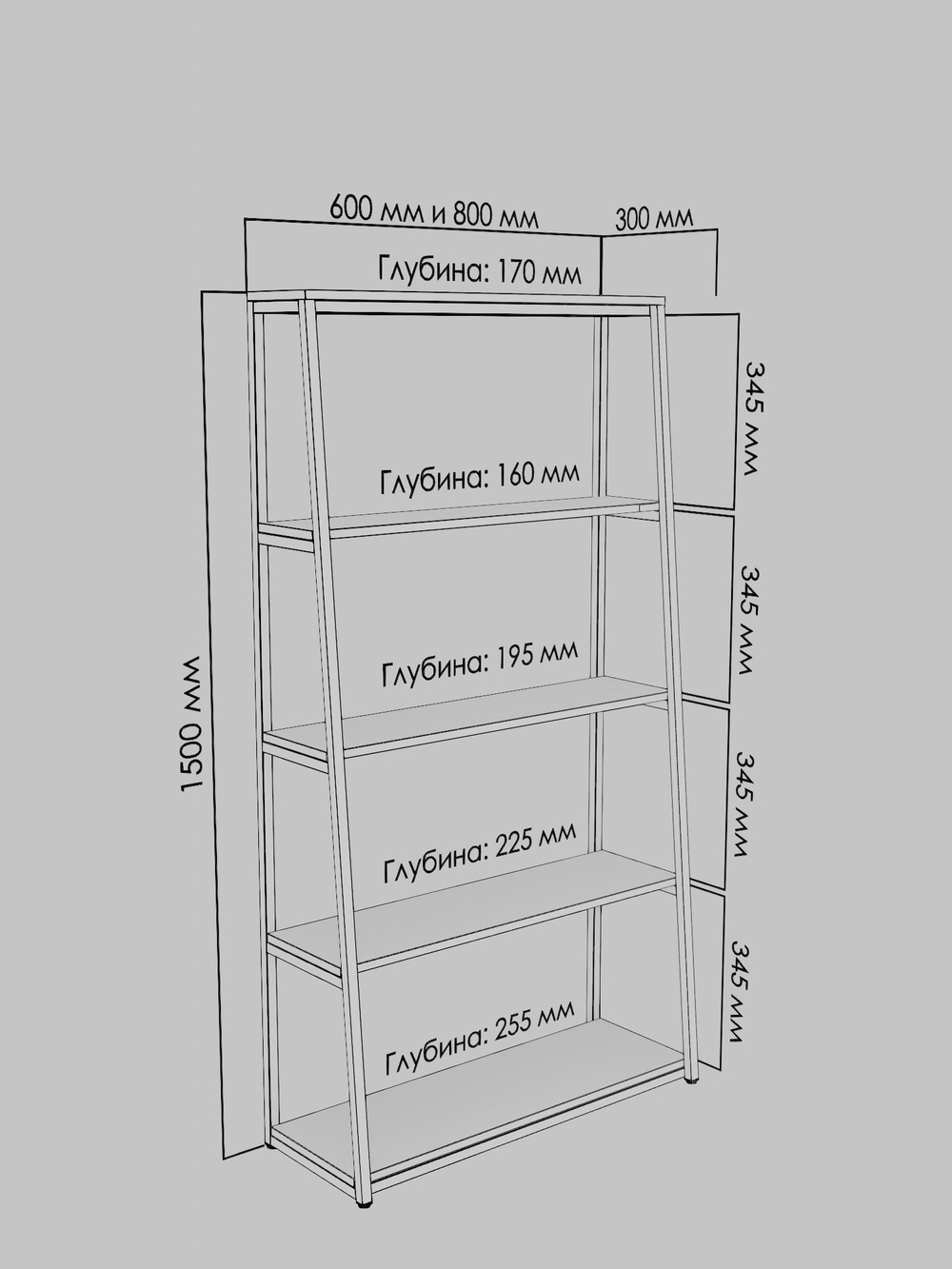 Стеллаж металлический MONO