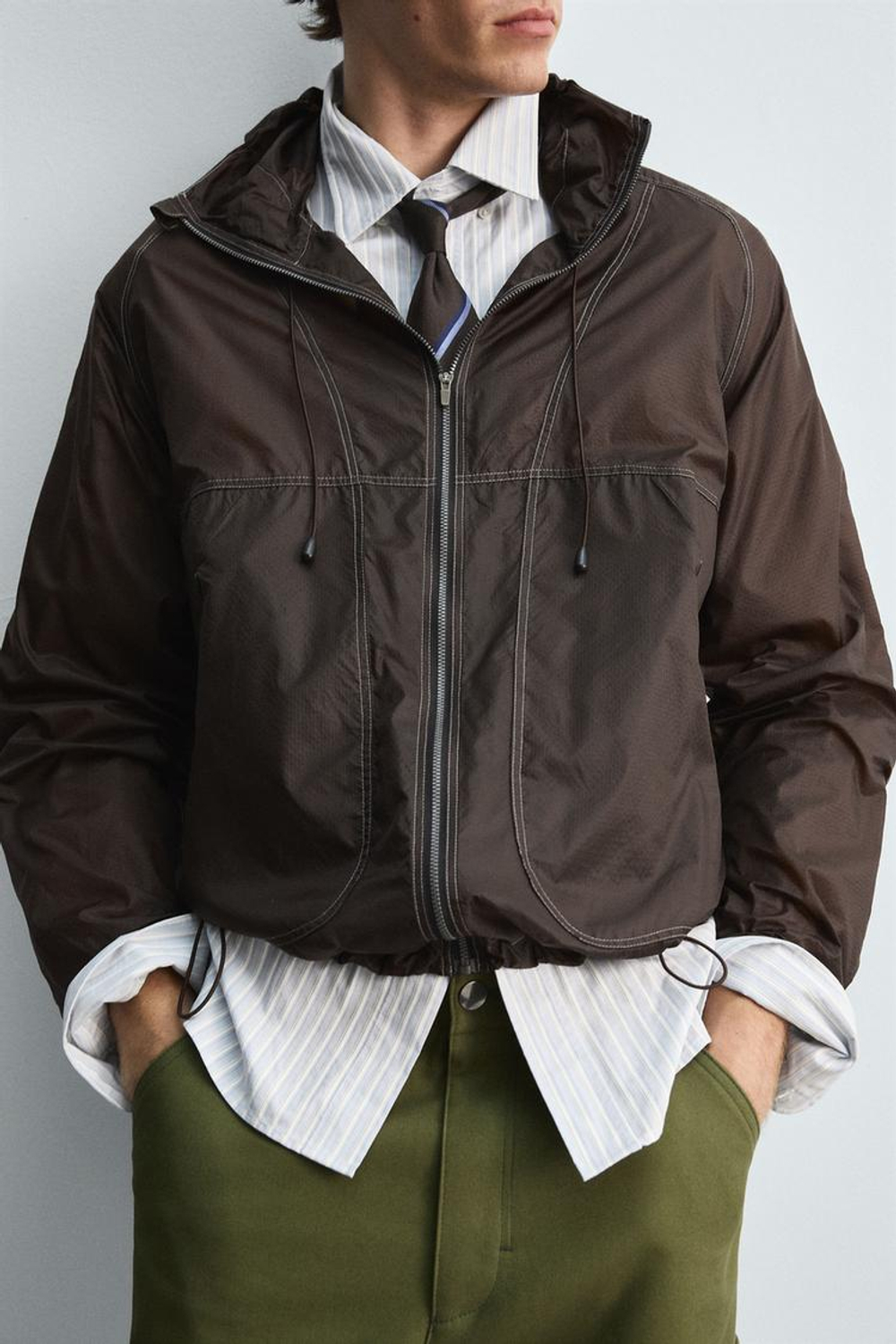 ZARA ВЕТРОВКА, КОРИЧНЕВЫЙ