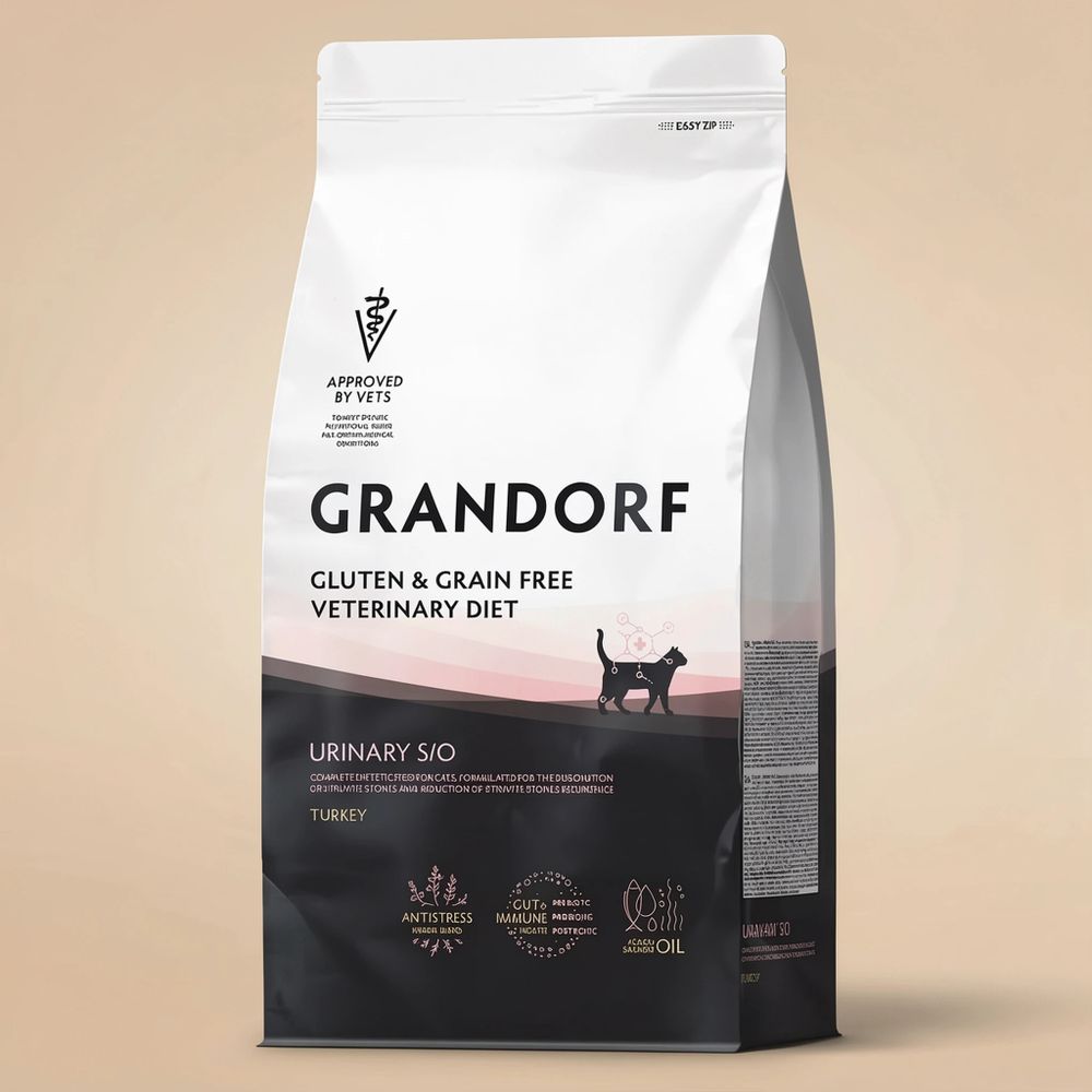 Сухой диетический корм Grandorf Veterinary Diet Cat Urinary S/O для кошек при мочекаменной болезни