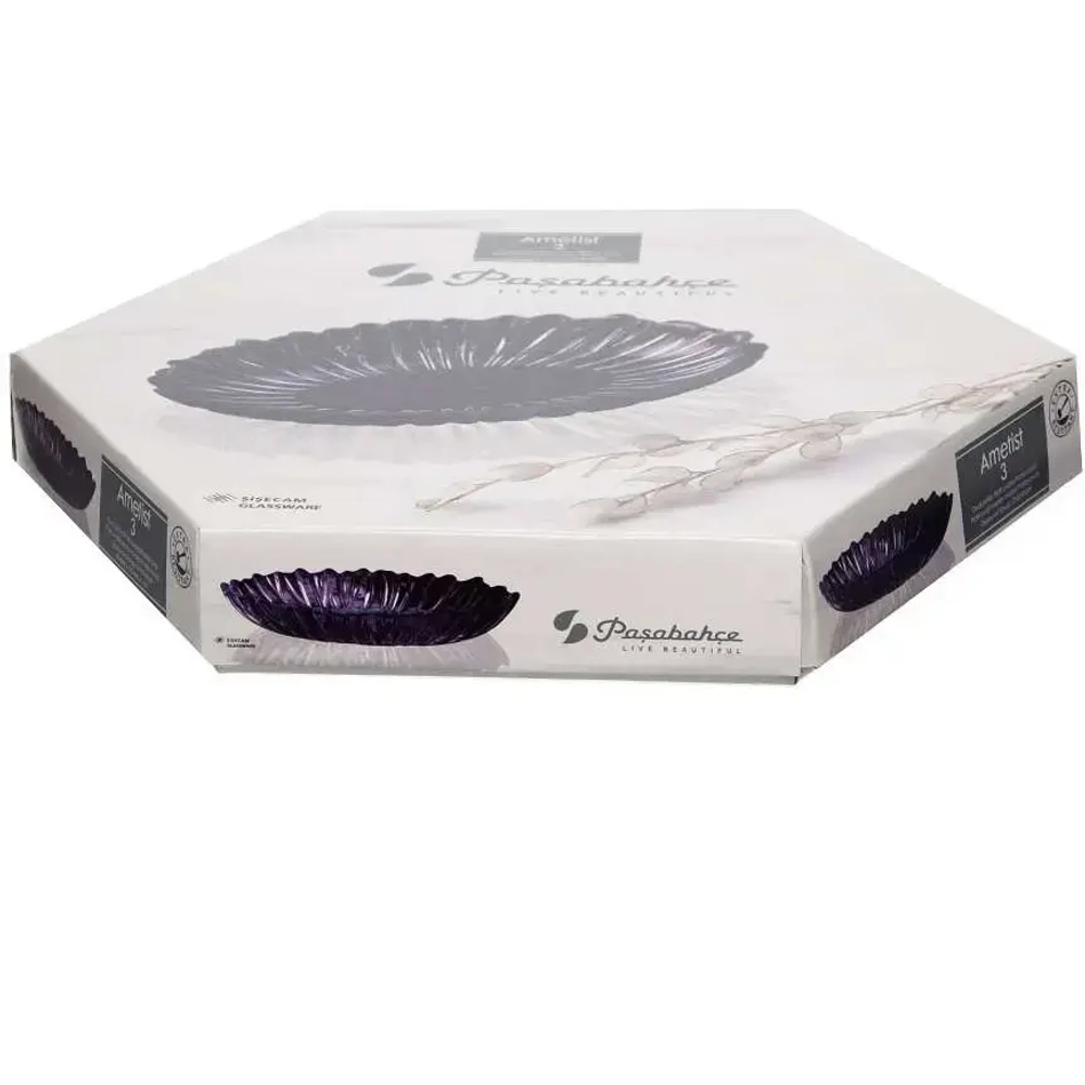 Набор блюд 3шт 15,5*9,9см «Аметист» Pasabahce