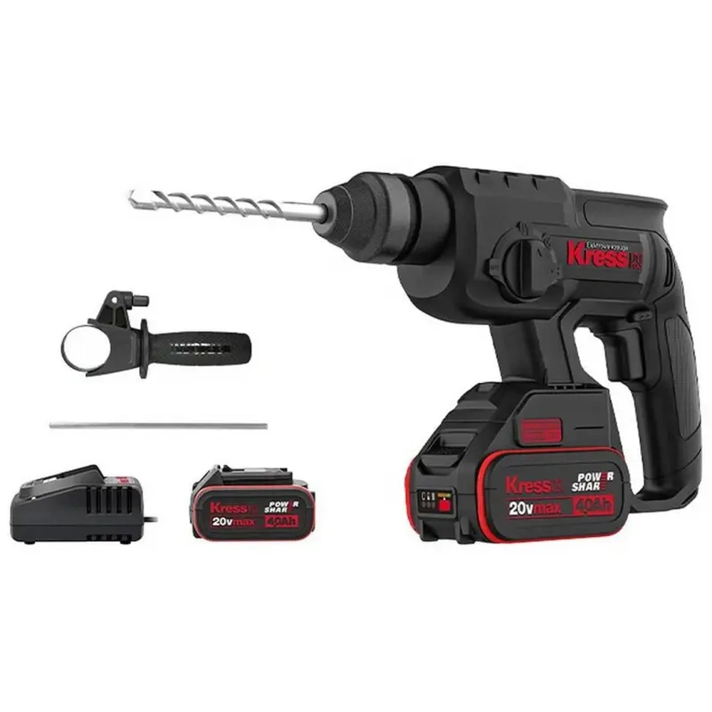 Kress KU390.4 перфоратор аккумуляторный бесщеточный (2 x 4 Ач, ЗУ)