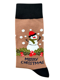 Носки НГ р.35-40 "Happy NY" Снеговик