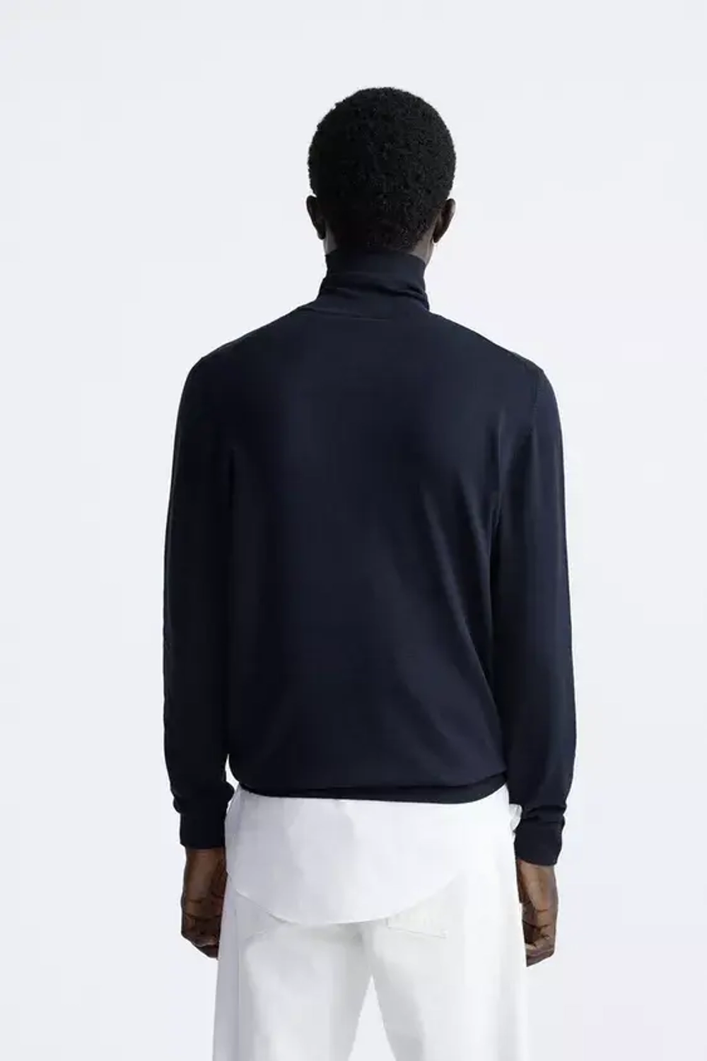 ZARA СВИТЕР ИЗ СМЕСОВОЙ ВИСКОЗЫ, МОРСКОЙ СИНИЙ