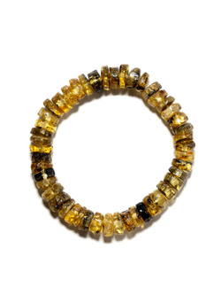 Браслет из цельного калининградского янтаря, диаметр бусин 1 см