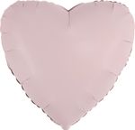 Шар (18''/46 см) Сердце, Пыльная роза, Сатин, 1 шт.