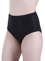 Женские трусы-макси plus size из жаккардового полотна (Размер: 60) (Цвет: черный)