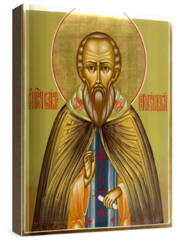 Савва Сторожевский (рукописная икона)