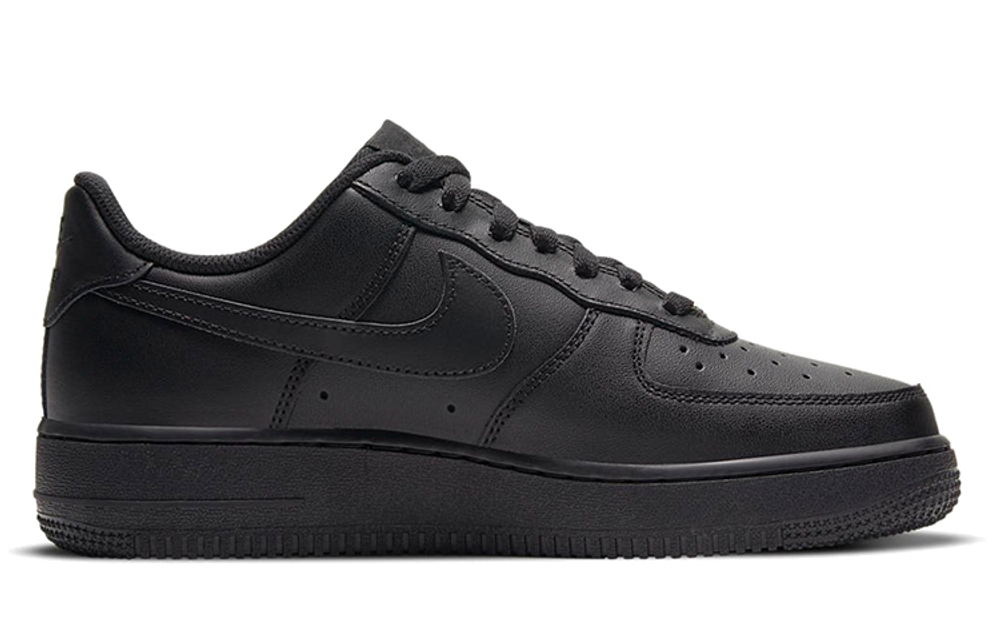 Nike Air Force 1 Low triple black synthetic leather artificial leather non-slip wear-resistant lightweight low-top sneakers women's pure black