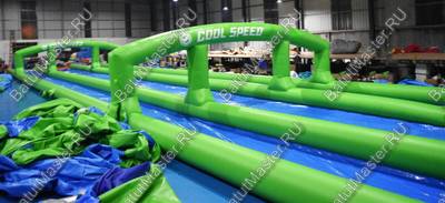 Водная горка без надувного дна, на подкачке ТУРБО «Капля большая», 137*7,28*2,4 метров