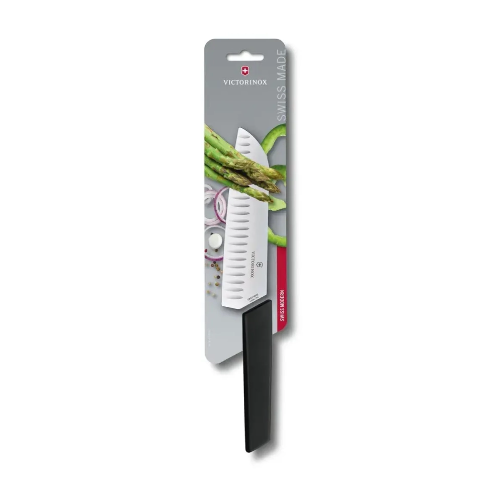 Victorinox Нож Swiss Modern 17см Santoku черный