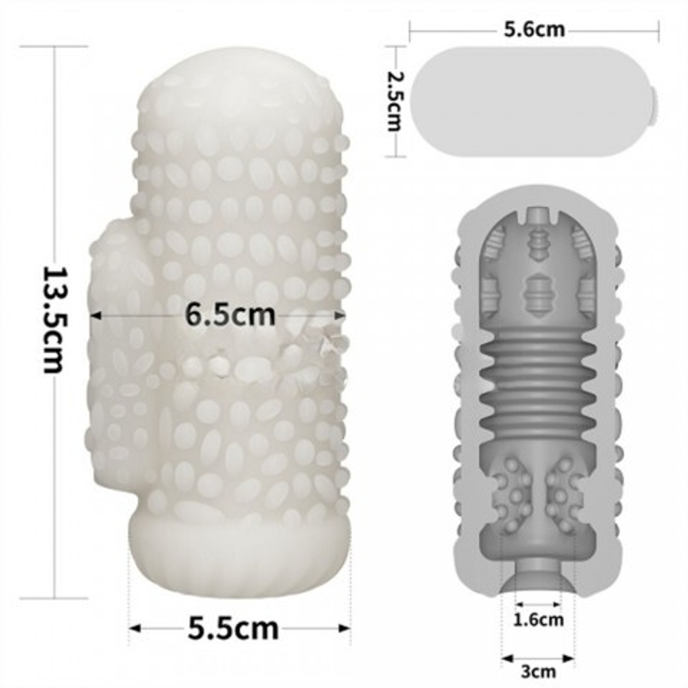 Мастурбатор-насадка с вибрацией Lovetoy Knights Ring Drip (13,5*5,5 см)