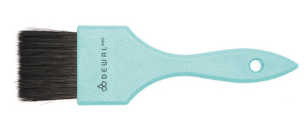 Кисть для окрашивания DEWAL ментоловая с черной прямой щетиной широкая 55мм