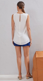 Эффектный топ из вискозы (Размер: M) (Цвет: молочный)