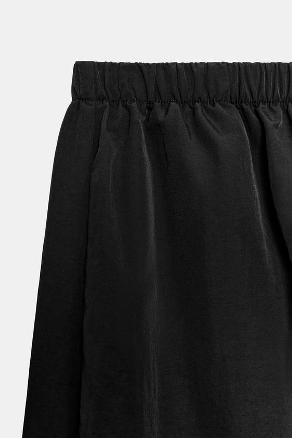 ZARA НЕЙЛОНОВЫЕ БРЮКИ-БОМБЕРЫ, ЧЕРНЫЙ