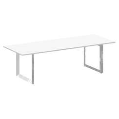 Onix Direct Lux Стол переговорный О-обр. м/к M-O.MO-PRG-25 Белый Бриллиант/Нержавеющая Сталь/Хром 25