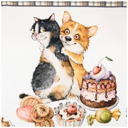 ФАРТУК "ДРУЖБА" 60Х70 СМ 100% ХЛОПОК,ТВИЛ, БЕЛ