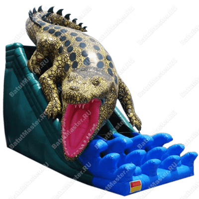 Надувная горка "Крокодил" 12*6*8 м