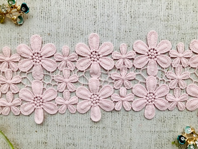 Кружево матовое плетеное, ш. 10,5-11 см, светло-розовый