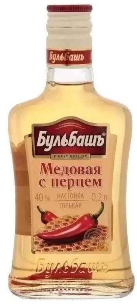 Настойка горькая Бульбашъ Медовая с перцем 0,2 40% Беларусь