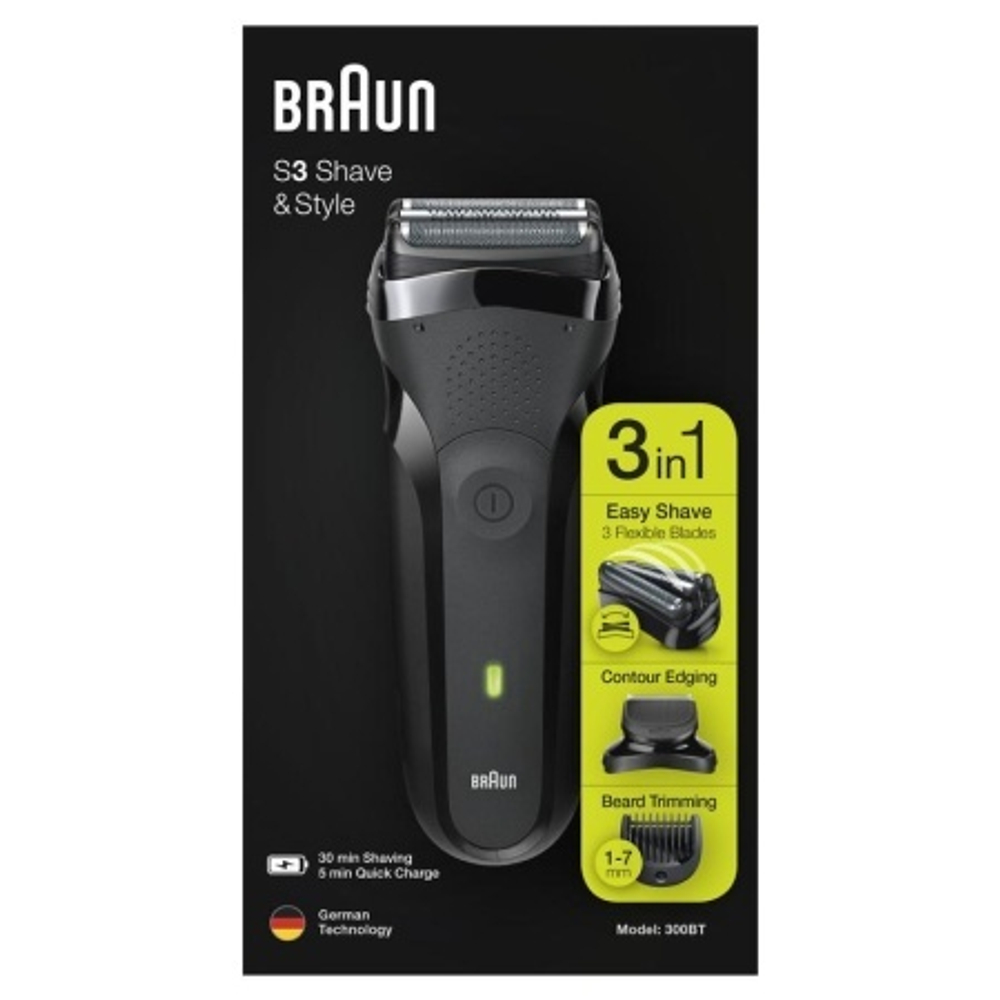 Электробритва Braun Series 3 Shave & Style 300BT+ насадка-триммер и 5 гребней